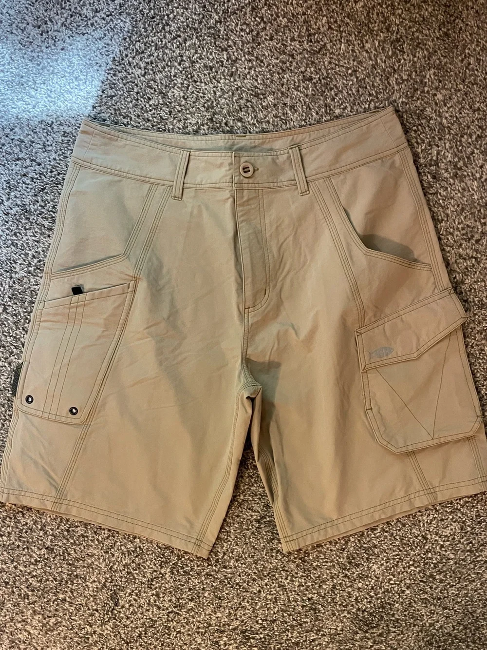 AFTCO Men's Tan Cargo Fishing Shorts 34